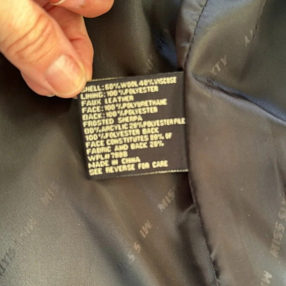 Miss Sixty Overcoat Jacket Black Wool Womens S - Picture 10 of 15